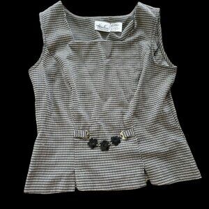 Vintage Retro Kathie Lee Gingham Floral Belt Clueless Vibes Top 8